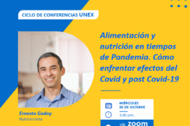 Conferencia Virtual. Alimentación y nutrición en tiempos de Pandemia. Como enfrentar efectos del Covid y Post Covid.